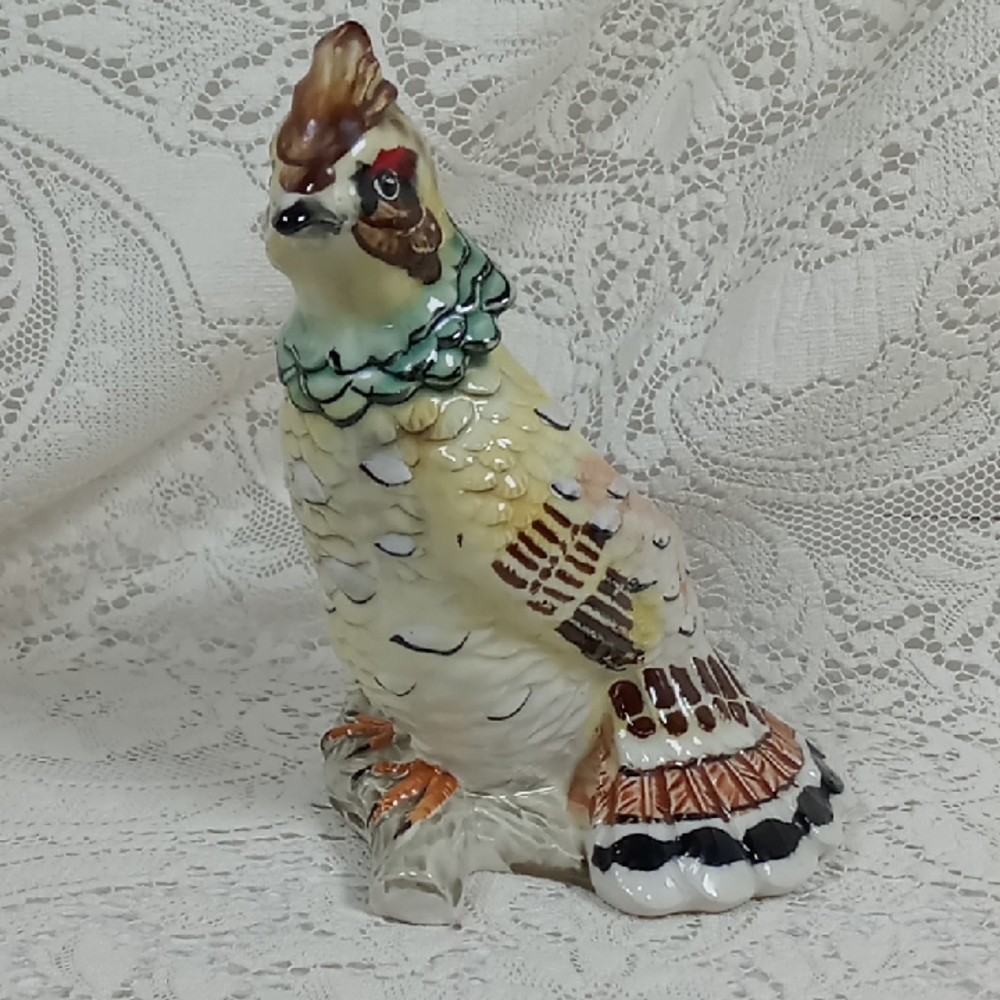 Vintage '60's Ceramic Partridge Figurine/Planter